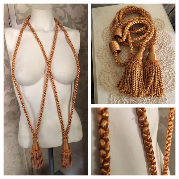 Vintage Gold Tassel Curtain Tie-Backs